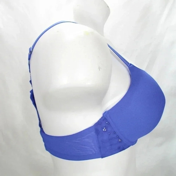 38D Unveiled Felina Beautiful Love Front Close Bra Blue‎ NWT - Picture 4 of 11